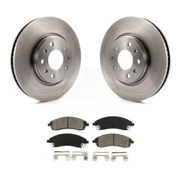 Front Disc Brake Rotors And Semi-Metallic Pads Kit For 2006-2007 Cadillac CTS Base K8S-100033