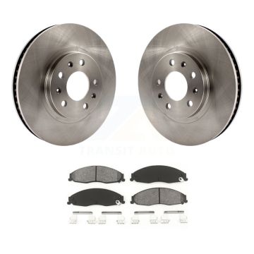 Front Disc Brake Rotors & Semi-Metallic Pad Kit For Cadillac CTS With Standard Suspension K8S-100036