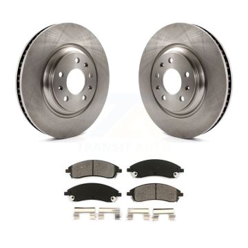Front Disc Brake Rotors And Semi-Metallic Pad Kit For Cadillac CTS STS Pontiac Bonneville K8S-100048
