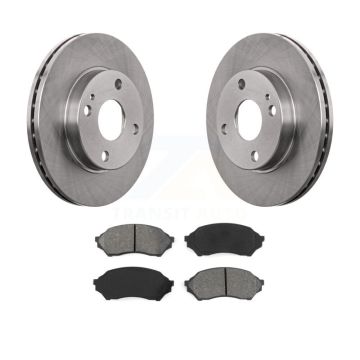 Front Disc Brake Rotors And Semi-Metallic Pads Kit For Mazda Protege K8S-100094