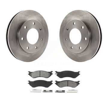 Front Disc Brake Rotors And Semi-Metallic Pads Kit For Ford F-150 F-250 HD Heritage 4WD K8S-100111