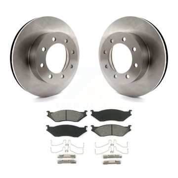 Front Brake Rotor & Semi-Metallic Pad Kit For Ford E-550 Super Duty F-450 F-550 Econoline K8S-100124
