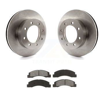 Front Disc Brake Rotors And Semi-Metallic Pads Kit For Ford F-350 Super Duty F-250 K8S-100125
