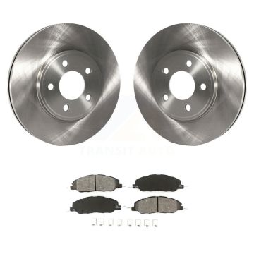 Front Disc Brake Rotors And Semi-Metallic Pads Kit For 2009 Ford Mustang Bullitt K8S-100131