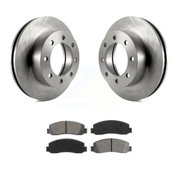 Front Disc Brake Rotors And Semi-Metallic Pads Kit For Ford F-350 Super Duty F-250 4WD K8S-100139