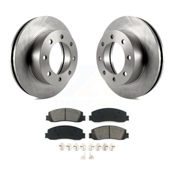 Front Disc Brake Rotors And Semi-Metallic Pads Kit For Ford F-250 Super Duty F-350 4WD K8S-100140