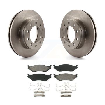 Front Brake Rotor And Semi-Metallic Pad Kit For Ford F-450 Super Duty F-550 International K8S-100142