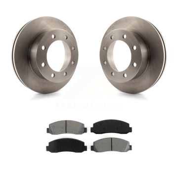 Front Disc Brake Rotors And Semi-Metallic Pads Kit For Ford F-350 Super Duty F-450 K8S-100147