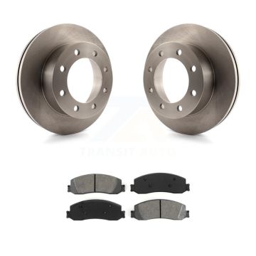 Front Brake Rotor & Semi-Metallic Pad Kit For Ford F-350 Super Duty With Dual Rear Wheels K8S-100148