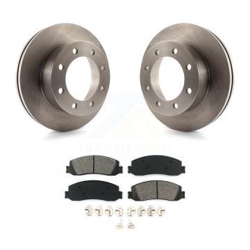 Front Brake Rotor & Semi-Metallic Pad Kit For Ford F-350 Super Duty With Dual Rear Wheels K8S-100149