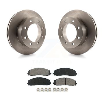 Front Brake Rotor & Semi-Metallic Pad Kit For Ford F-350 Super Duty With Dual Rear Wheels K8S-100150