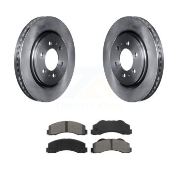Front Disc Brake Rotors Semi-Metallic Pad Kit For Ford F-150 Expedition Lincoln Navigator K8S-100155