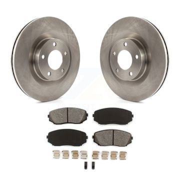 Front Disc Brake Rotors And Semi-Metallic Pads Kit For Ford Edge Lincoln MKX K8S-100156