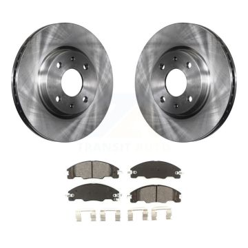 Front Disc Brake Rotors And Semi-Metallic Pads Kit For 2008-2011 Ford Focus K8S-100158