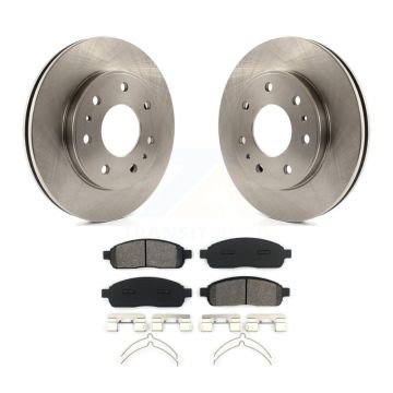 Front Disc Brake Rotors And Semi-Metallic Pads Kit For 2009 Ford F-150 With 7 Lug Wheels K8S-100162