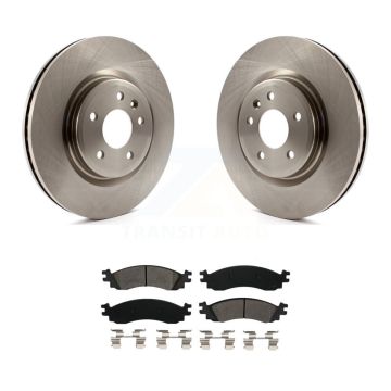 Front Disc Brake Rotors And Semi-Metallic Pads Kit For 2010-2012 Ford Taurus SHO K8S-100164