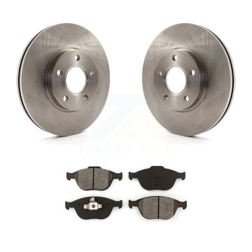 Front Disc Brake Rotors And Semi-Metallic Pads Kit For 2010-2013 Ford Transit Connect K8S-100168