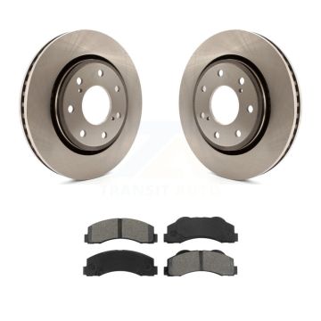 Front Disc Brake Rotor & Semi-Metallic Pad Kit For 2010-2014 Ford F-150 With 7 Lug Wheels K8S-100169