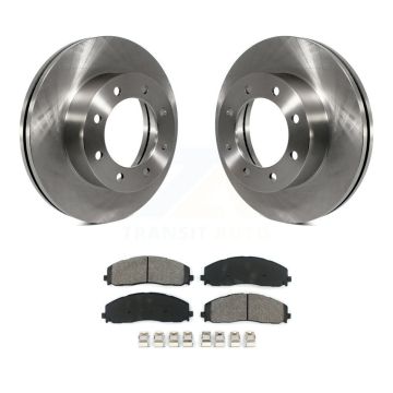 Front Disc Brake Rotors And Semi-Metallic Pads Kit For Ford F-350 Super Duty F-250 F-450 K8S-100176
