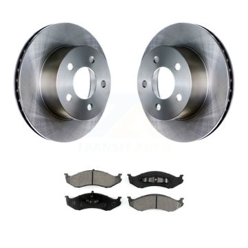 Front Disc Brake Rotor Semi-Metallic Pad Kit For Jeep Wrangler Cherokee Grand Comanche TJ K8S-100181