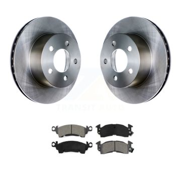 Front Brake Rotors Semi-Metallic Pad Kit For 91 Jeep Grand Wagoneer 3.203" Overall Height K8S-100182
