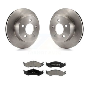 Front Disc Brake Rotor Semi-Metallic Pad Kit For Jeep Wrangler Cherokee Grand Wagoneer TJ K8S-100206