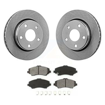 Front Disc Brake Rotors And Semi-Metallic Pads Kit For Jeep Wrangler JK K8S-100230