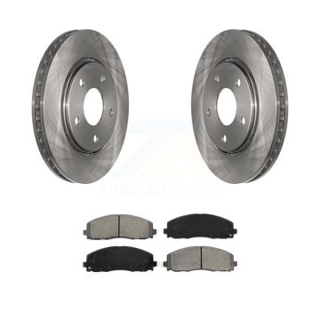 Front Disc Brake Rotors And Semi-Metallic Pads Kit For Dodge Grand Caravan K8S-100234