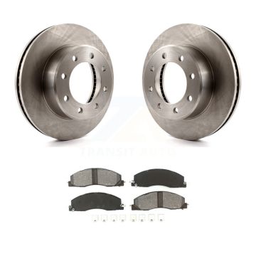 Front Disc Brake Rotors And Semi-Metallic Pads Kit For Ram 3500 2500 1500 Dodge K8S-100236