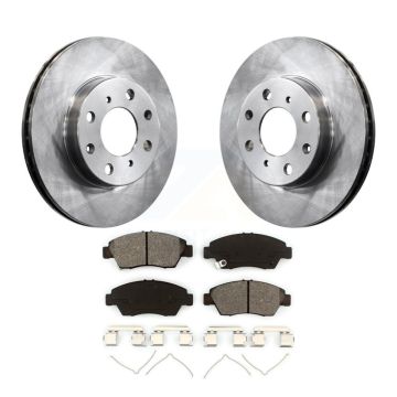 Front Disc Brake Rotors And Semi-Metallic Pads Kit For Honda Civic K8S-100270