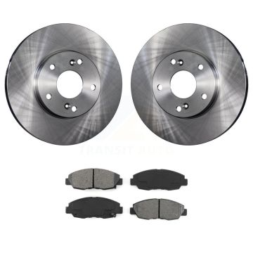 Front Disc Brake Rotors And Semi-Metallic Pads Kit For 2014-2015 Honda Civic Touring K8S-100317