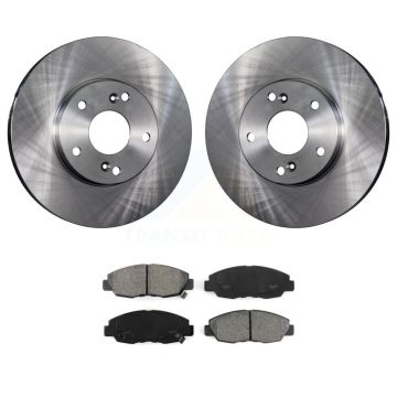 Front Disc Brake Rotors And Semi-Metallic Pads Kit For 2011 Honda Civic GX K8S-100318