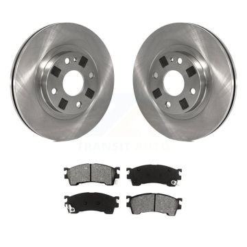 Front Disc Brake Rotors And Semi-Metallic Pads Kit For 1999-2000 Mazda Protege 1.8L K8S-100345
