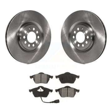 Front Disc Brake Rotors & Semi-Metallic Pad Kit For Volkswagen Jetta Golf Audi TT Quattro K8S-100366