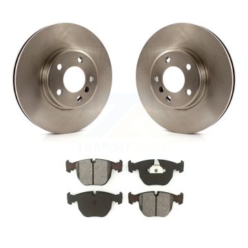 Front Disc Brake Rotors And Semi-Metallic Pads Kit For BMW X5 K8S-100368