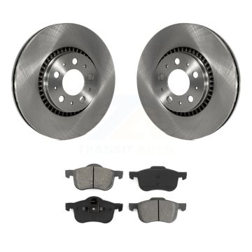 Front Disc Brake Rotors And Semi-Metallic Pads Kit For Volvo S60 XC70 V70 S80 K8S-100378