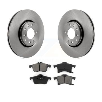 Front Disc Brake Rotors And Semi-Metallic Pads Kit For 2008-2009 Saturn Astra K8S-100379