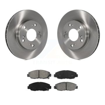 Front Disc Brake Rotors And Semi-Metallic Pads Kit For Honda Civic K8S-100382
