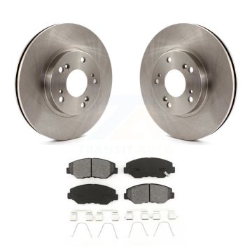 Front Disc Brake Rotors And Semi-Metallic Pads Kit For 2002-2004 Honda CR-V K8S-100385