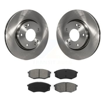 Front Disc Brake Rotors And Semi-Metallic Pads Kit For Hyundai Tucson Kia Sportage FWD K8S-100395