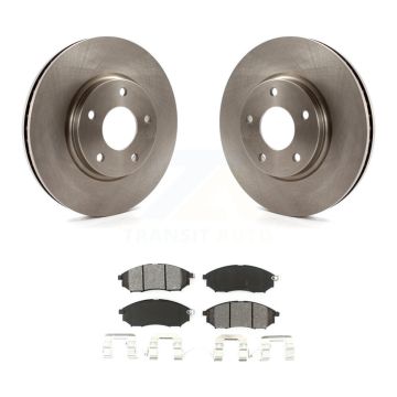 Front Disc Brake Rotors And Semi-Metallic Pads Kit For INFINITI Q45 M45 K8S-100409