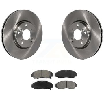 Front Brake Rotor And Semi-Metallic Pad Kit For 2004-2005 Acura TL Automatic transmission K8S-100427