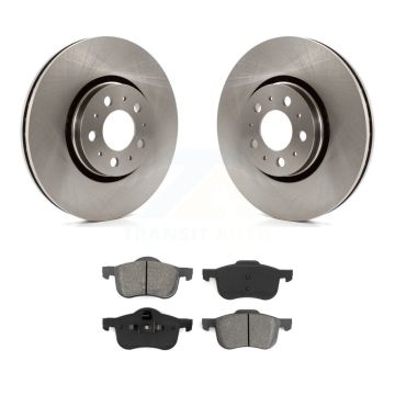 Front Brake Rotors Semi-Metallic Pad Kit For 08 Volvo S60 With 316mm Diameter Rotor K8S-100435