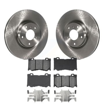 Front Brake Rotor Semi-Metallic Pad Kit For 2009-2013 INFINITI G37 AWD With Brembo Brakes K8S-100444