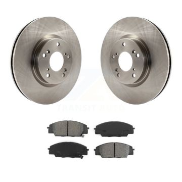 Front Disc Brake Rotors And Semi-Metallic Pads Kit For Honda Civic Acura CSX RSX K8S-100448