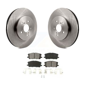 Front Brake Rotors & Semi-Metallic Pad Kit For Lexus RX350 RX330 Toyota Highlander RX400h K8S-100457