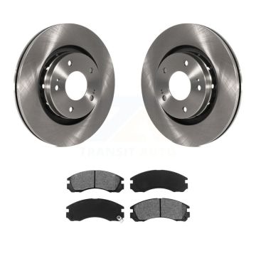 Front Disc Brake Rotors And Semi-Metallic Pads Kit For Mitsubishi Outlander PHEV Lancer K8S-100459