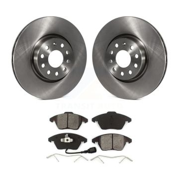 Front Brake Rotors Semi-Metallic Pad Kit For Volkswagen Jetta Beetle Audi GTI Golf Eos CC K8S-100469