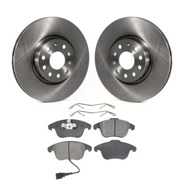 Front Disc Brake Rotor Semi-Metallic Pad Kit For Volkswagen Tiguan Passat Audi Q3 Quattro K8S-100471