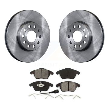 Front Brake Rotors Semi-Metallic Pad Kit For Volkswagen Jetta Golf Beetle Rabbit Audi Eos K8S-100483
